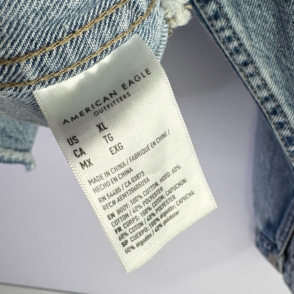 American Eagle Outfitters Denim Jacket with Tan Label size XL - Picture 4 of 5